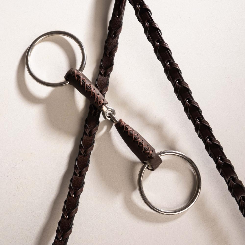 Velari Leather Snaffle Single Jointed Loose Ring 18mm