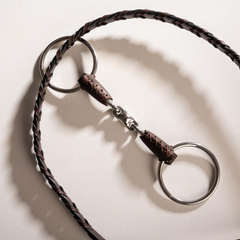 Velari Leather Snaffle Double Jointed Loose Ring