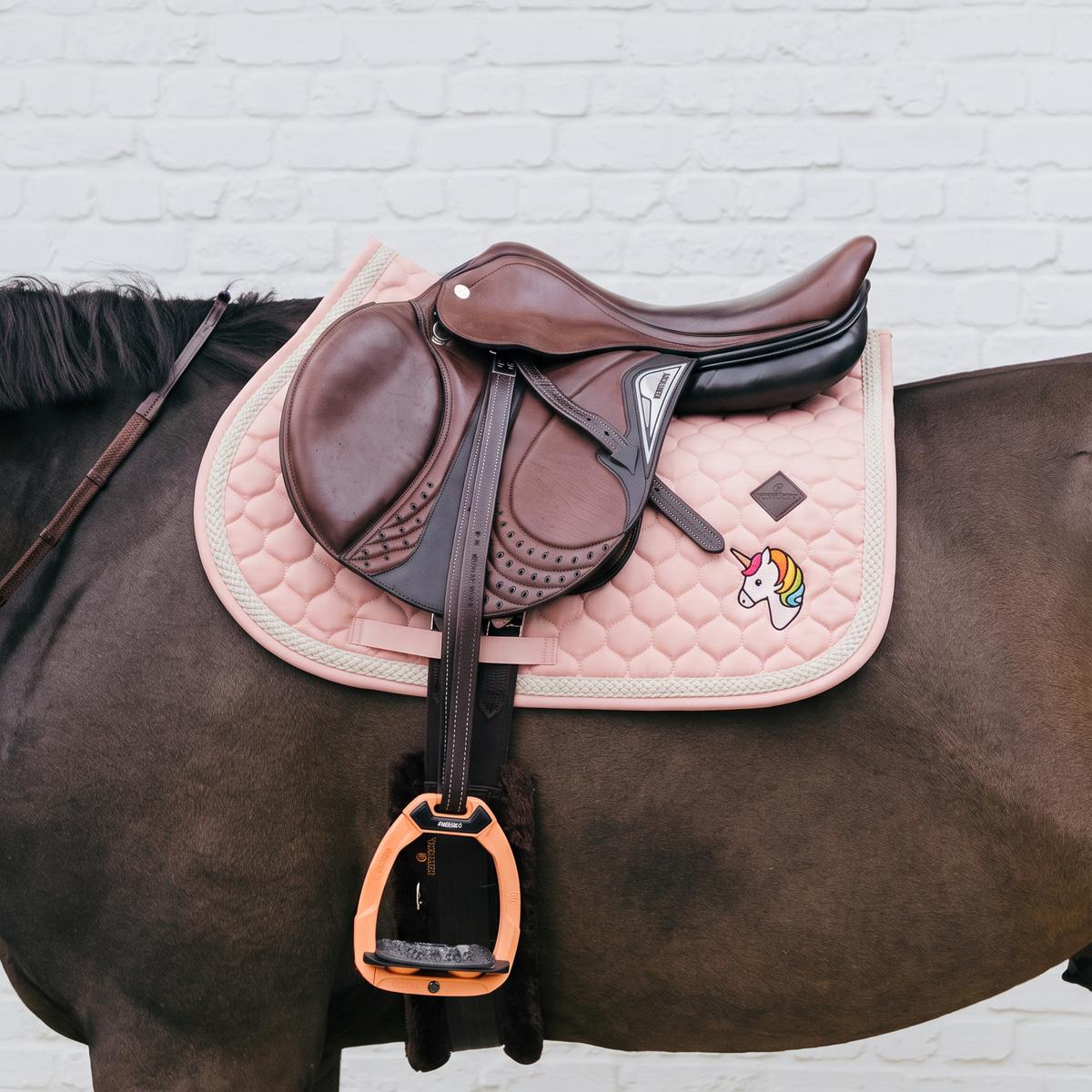 Kentucky Horsewear Saddle Pad with Plaited Cord Unicorn Jumping