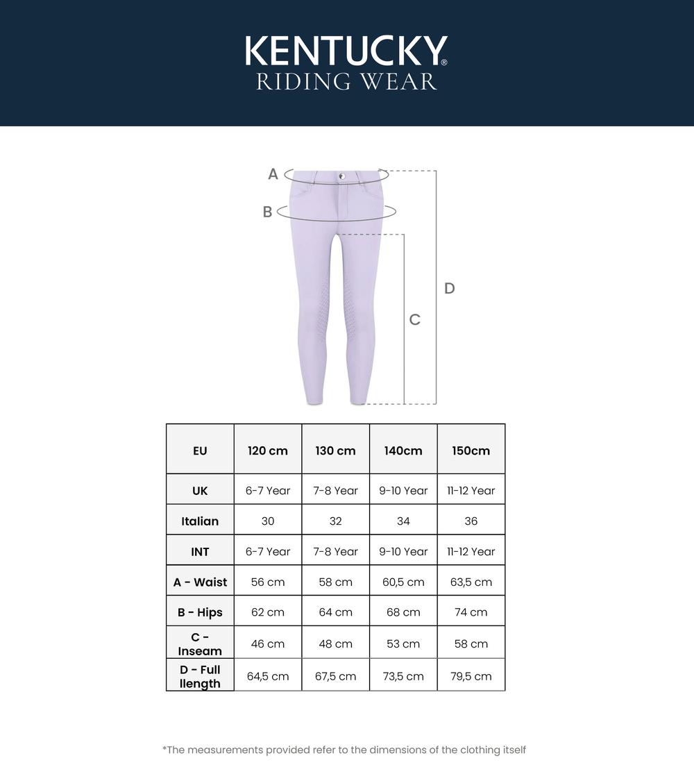 Kentucky Horsewear Girl Breeches Knee Grip Miami City Kids