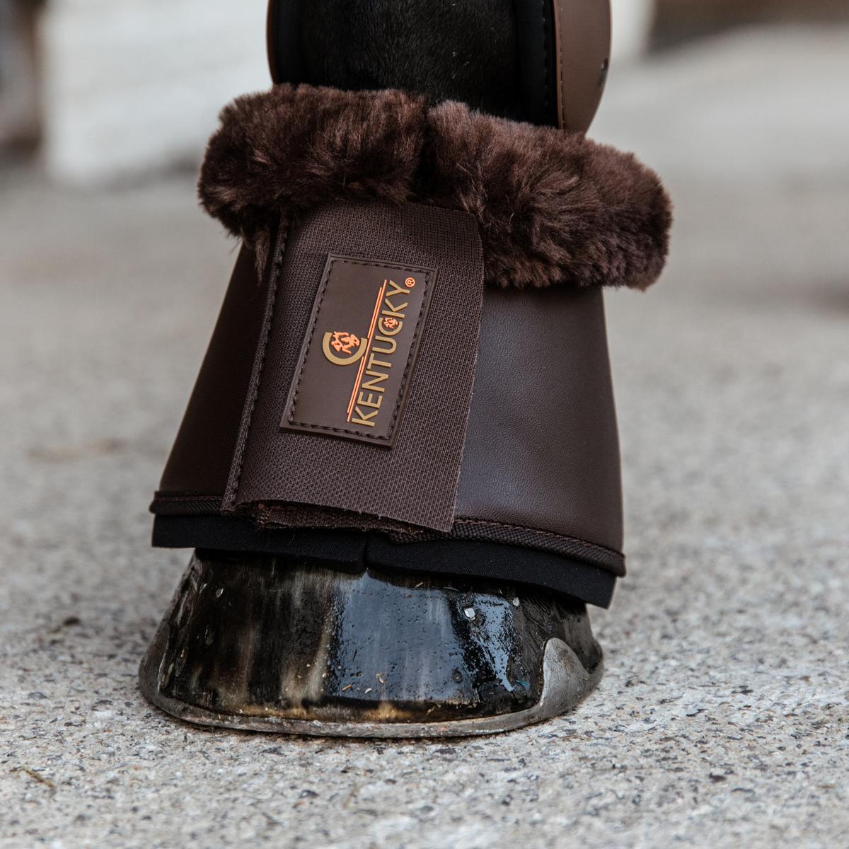 Kentucky Horsewear Sheepskin Leather Overreach Boots