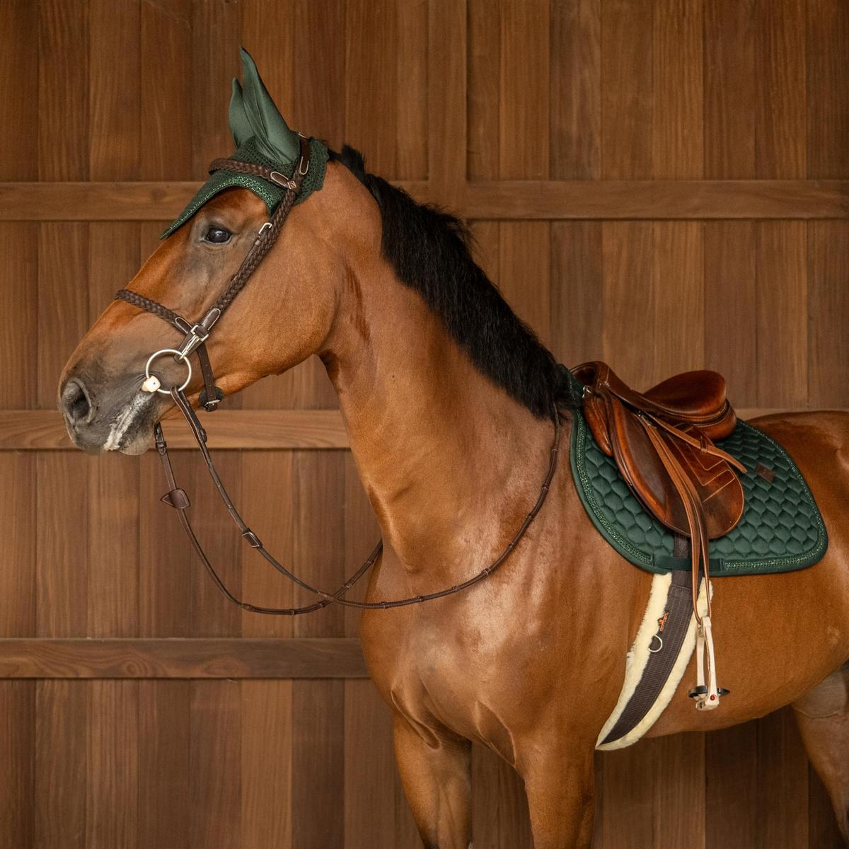 Kentucky Horsewear Fly Veil Wellington Plaited Glitter Rope