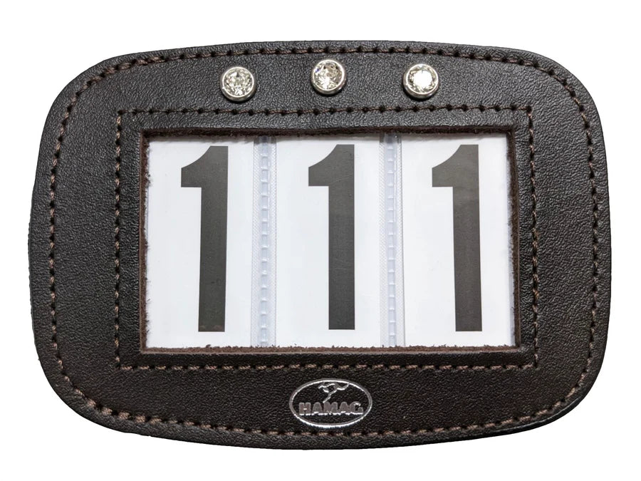 Hamag Leather Saddle Cloth Number Holders (Pair)