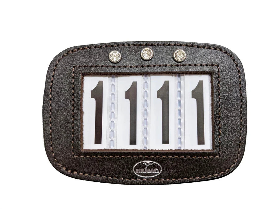 Hamag Leather Saddle Cloth Number Holders (Pair)