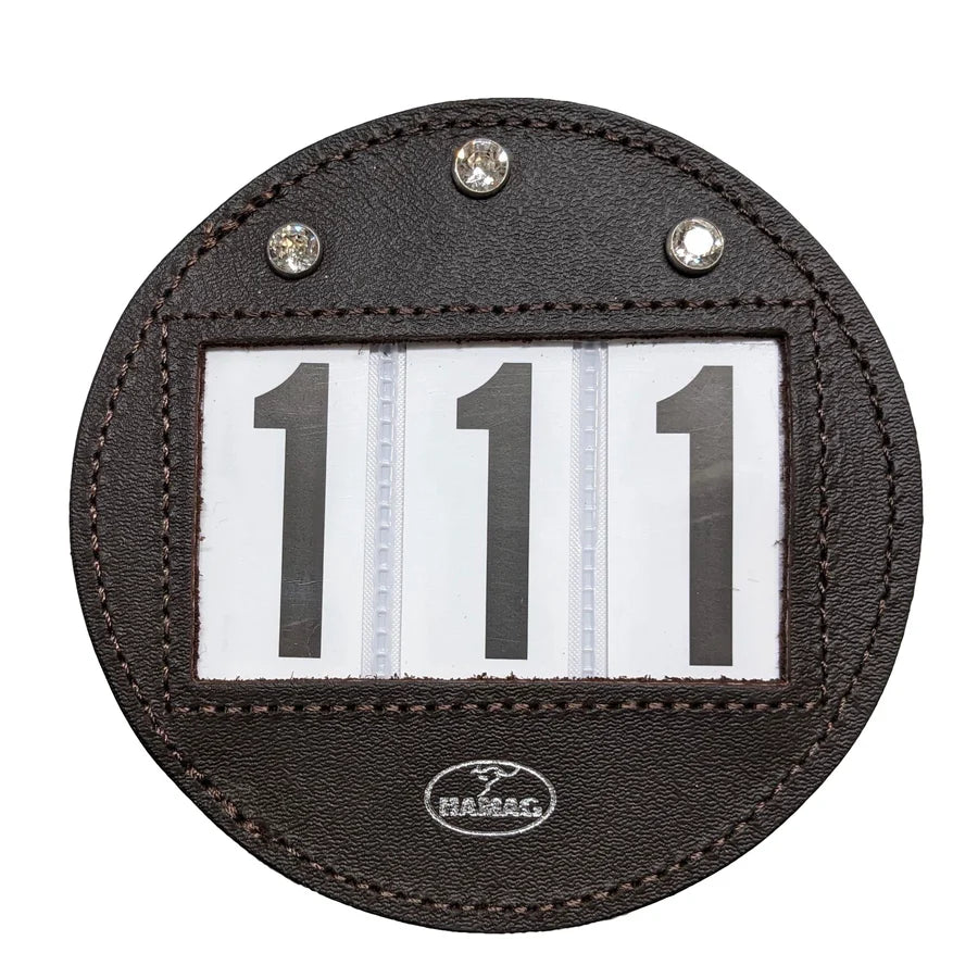 Hamag Leather Bridle Number Holders (Pair)