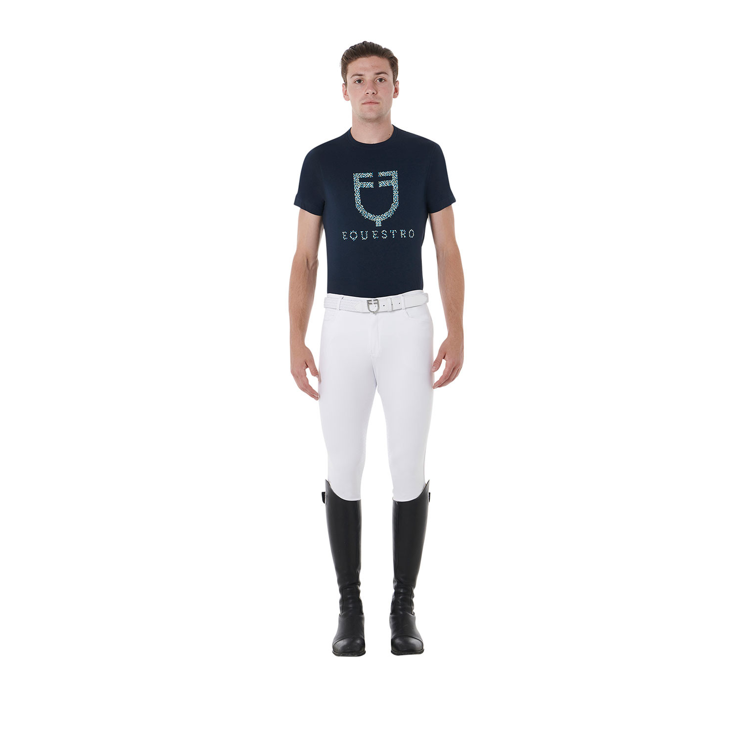 Equestro Men's Slim fit Full Grip Breeches