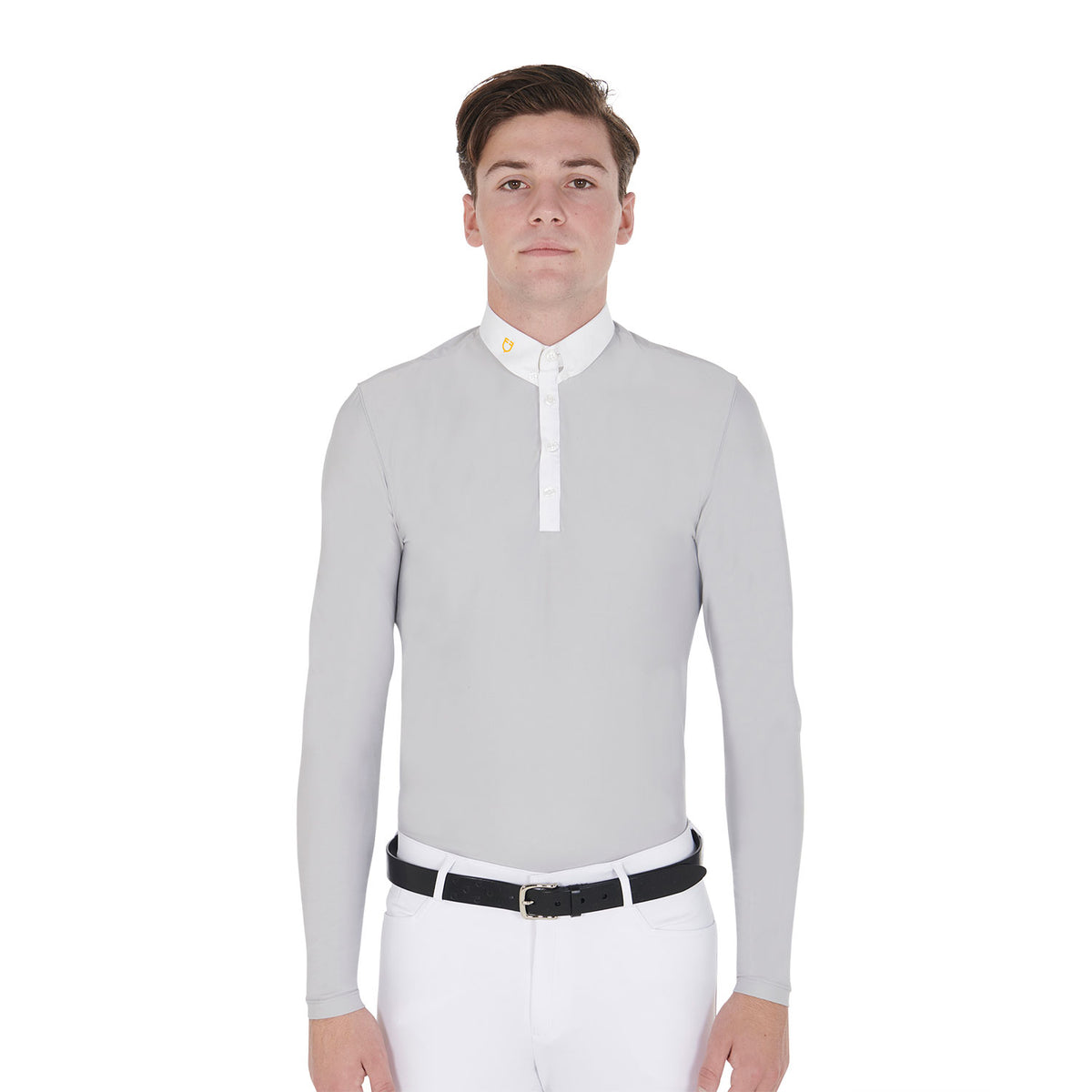 Equestro Men's Long Sleeved Technical Competition Polo