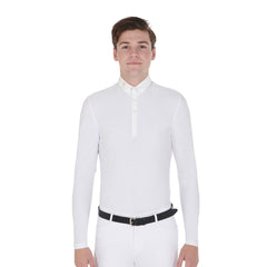 Equestro Men's Long Sleeved Technical Competition Polo