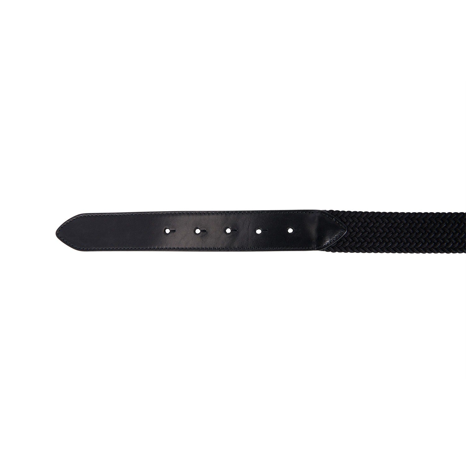 Equestro Leather Elastic belt with Logoed Buckle