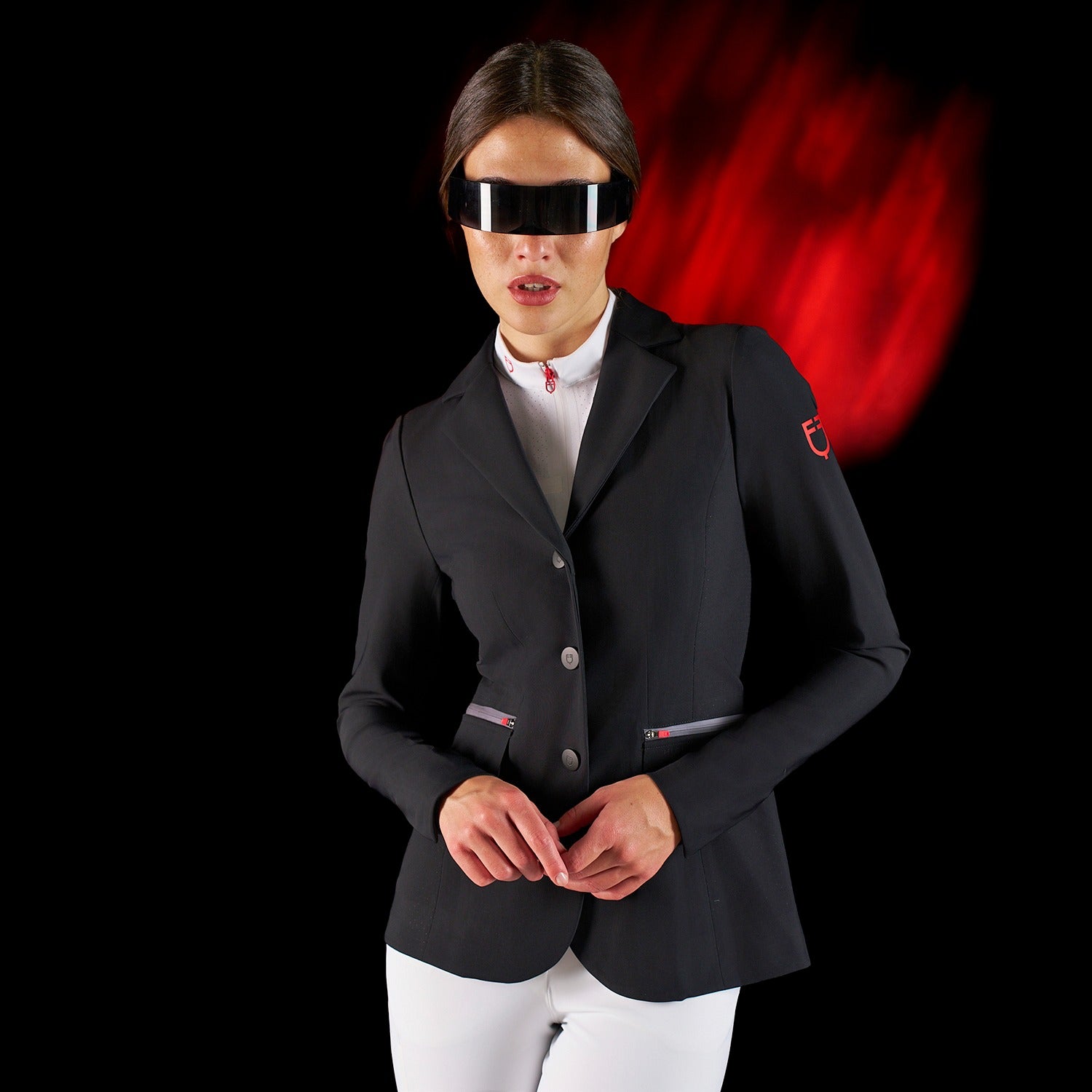 Equestro Women's Competition Jacket With Heat-sealed Seams