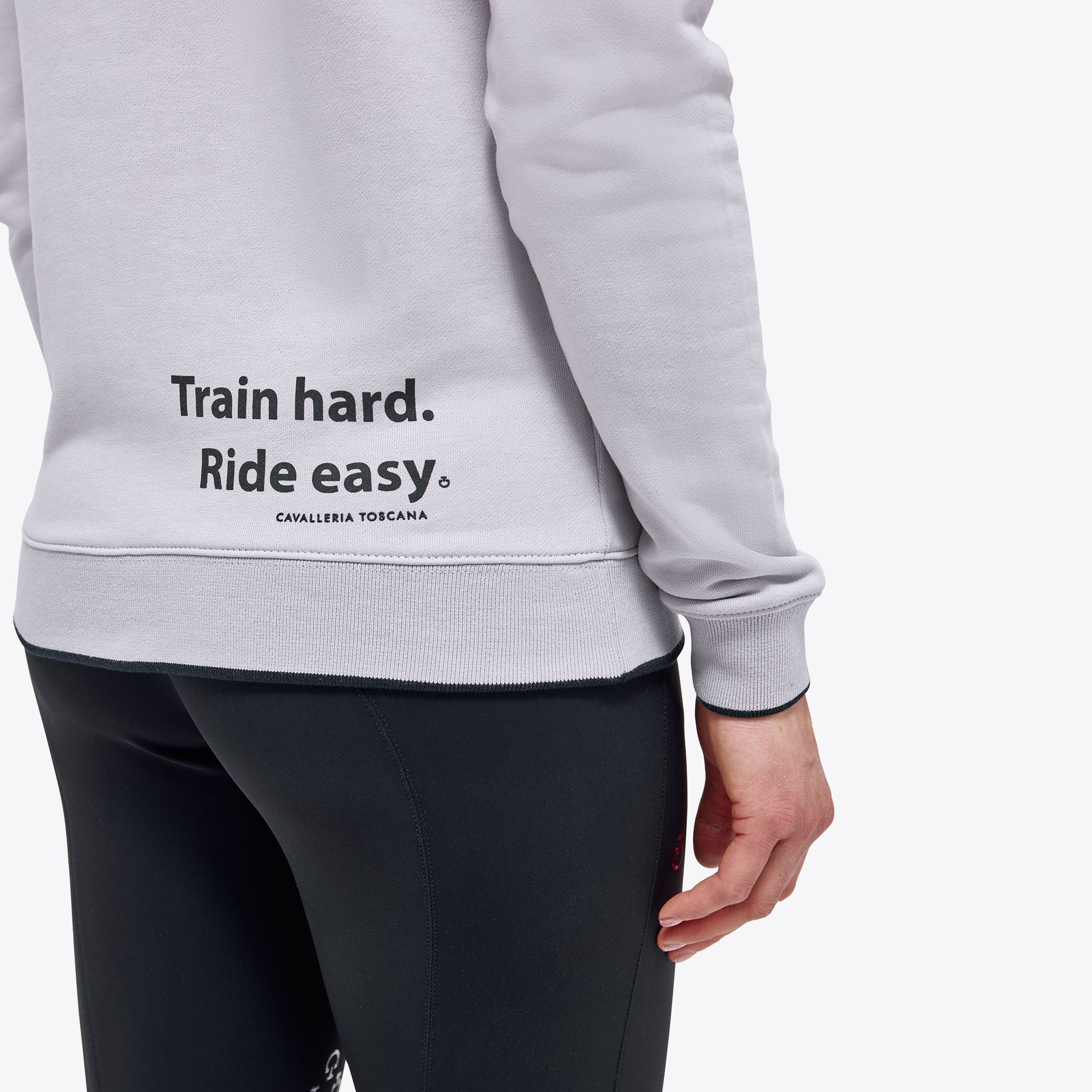 CT Women's Sweatshirt Crew Neck "Train Hard. Ride Easy" Cavalleria Toscana