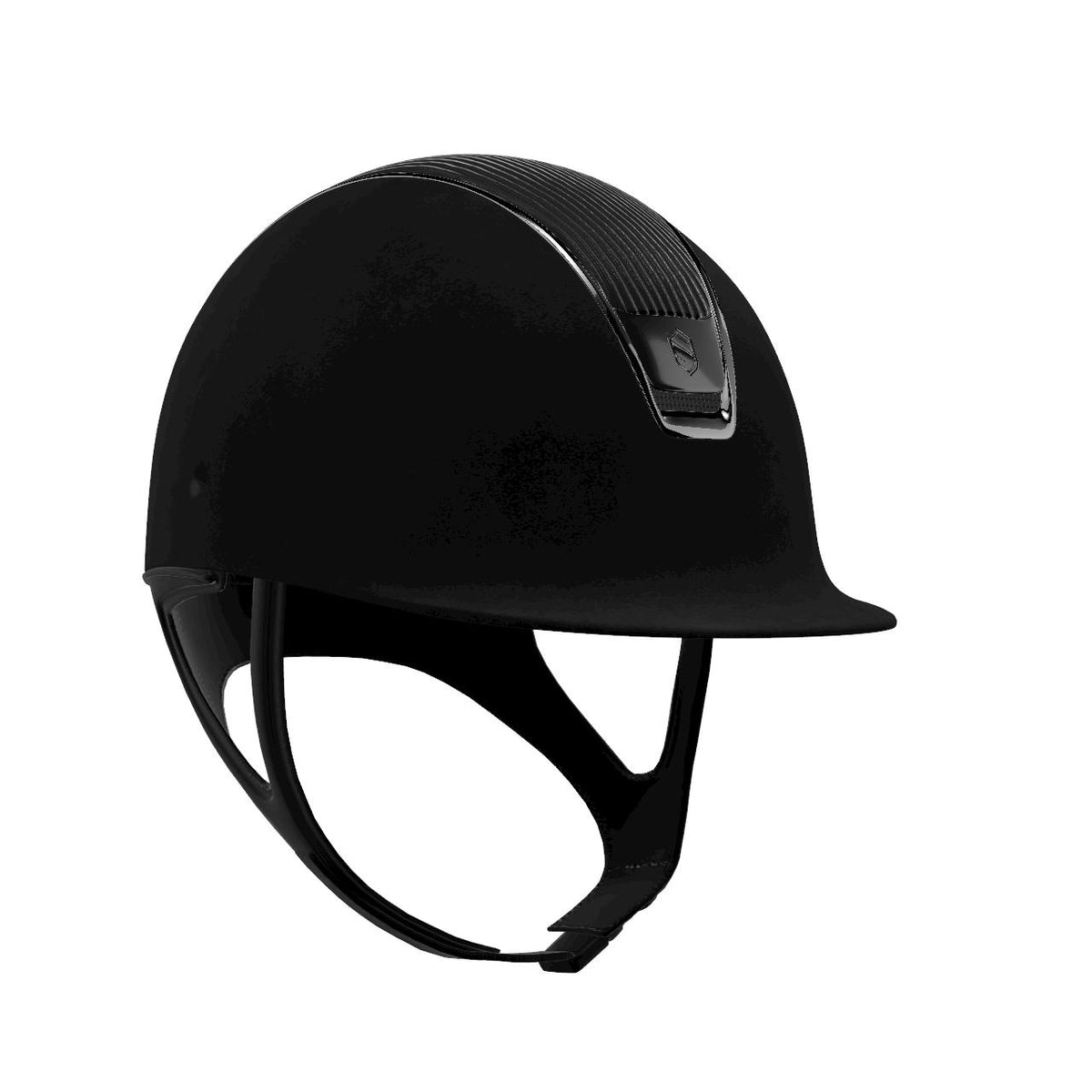 Samshield Premium Shadow 2.0 Black Alcantara Black Leather Top & Black Chrome Trim/Blazon - In Stock