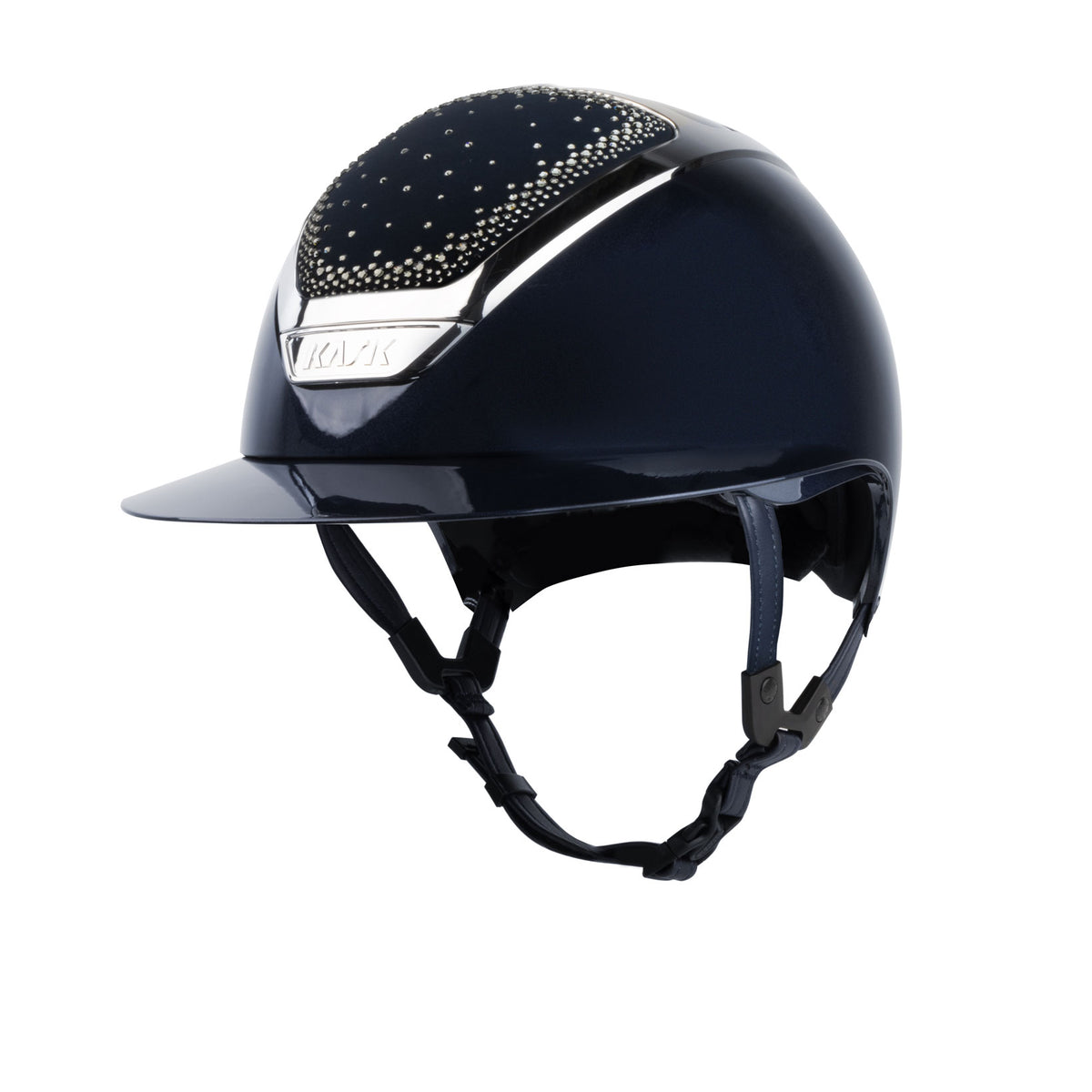 KASK Star Lady Pure Shine Navy-Silver Crystals In-Out Navy Diamond