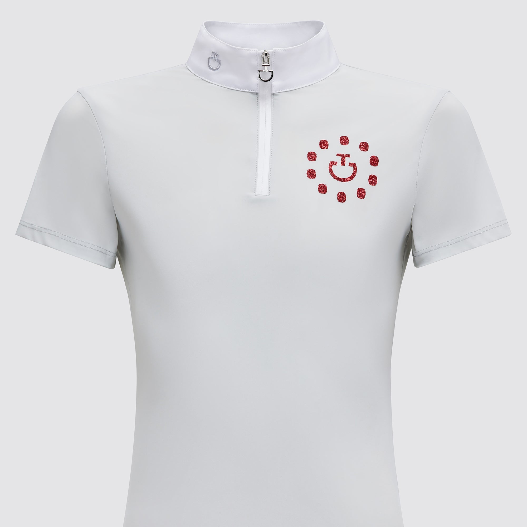 CT S/S Jersey Competition Zip Polo w/ Glitter Print