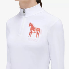 CT L/S Jersey Fleece Training Zip Polo w/ Glitter Horse