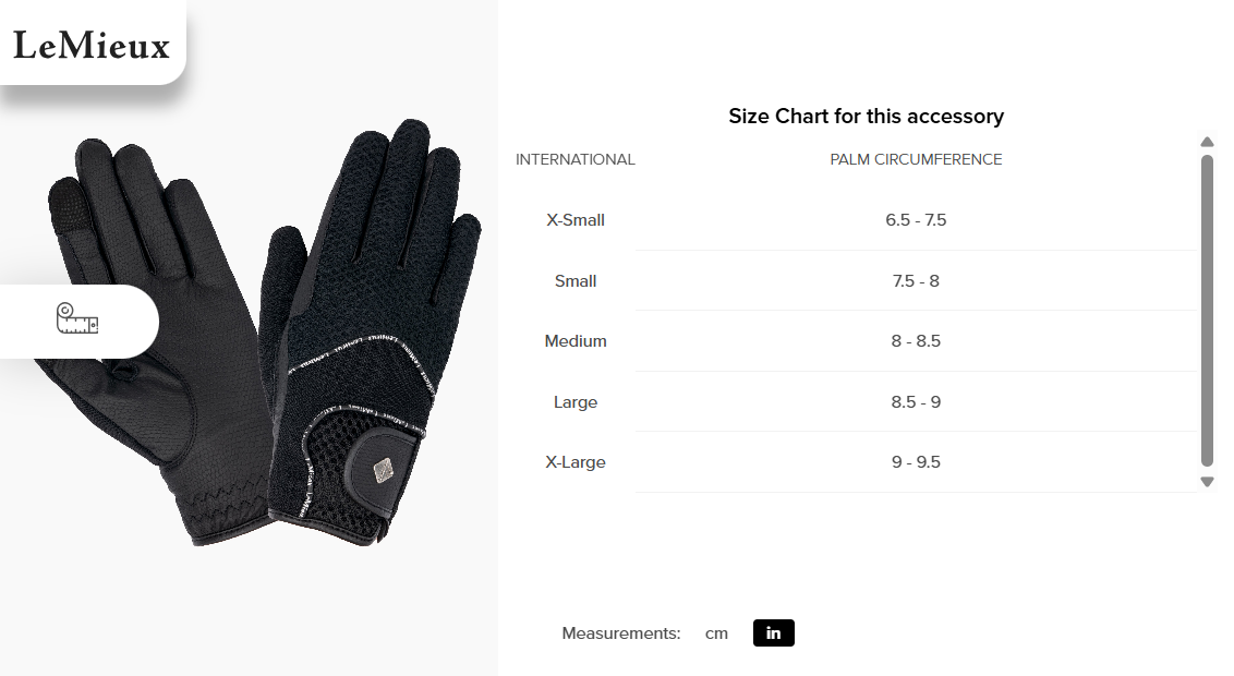 LeMieux 3D Mesh Riding Gloves