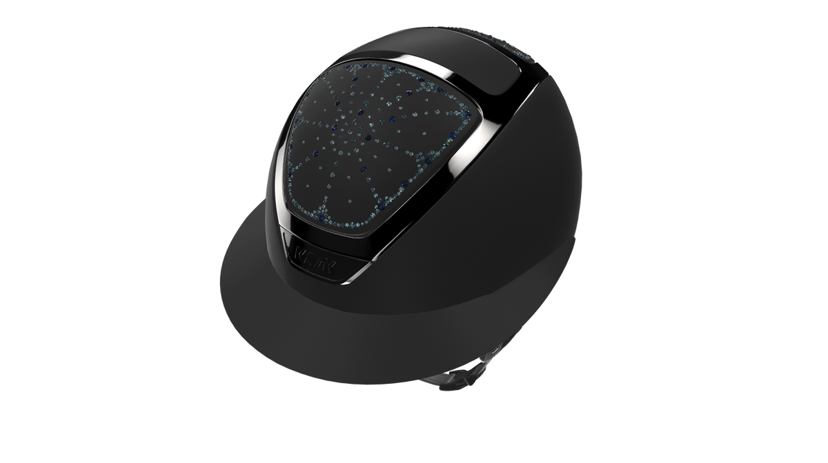 KASK Star Lady Chrome Black-Black Crystals Riviera Blue Montana Mix