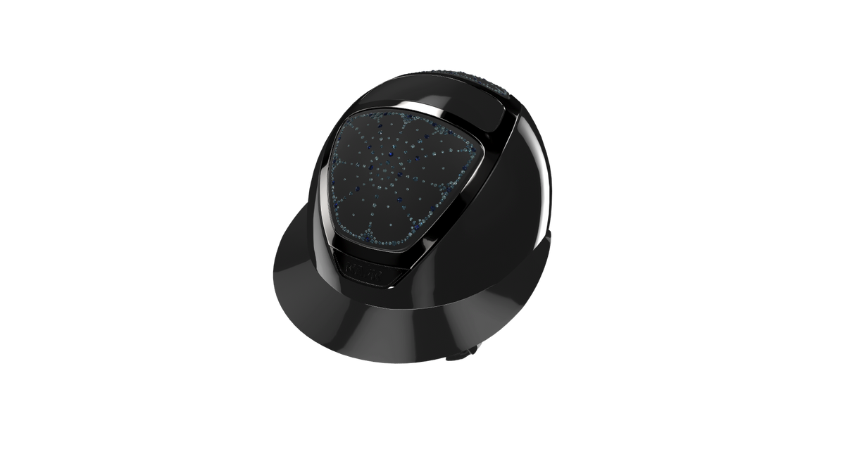 KASK Star Lady Pure Shine Black-Black Crystals Riviera Blue Montana Mix