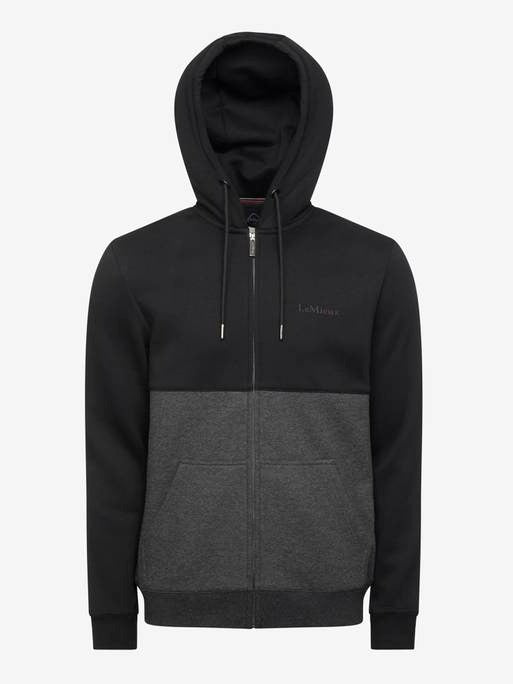 LeMieux Mens Elite Zip Through Hoodie Charcoal Marl