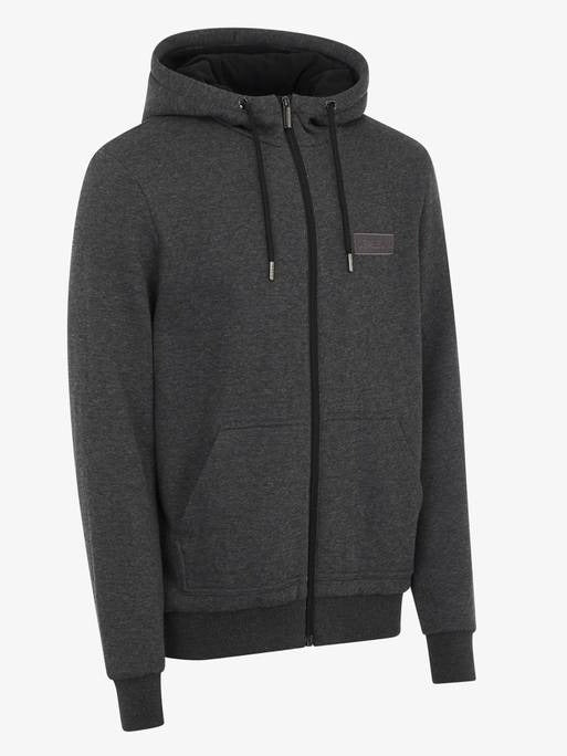 LeMieux Mens Zip Through Hoodie Graphite