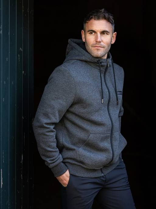 LeMieux Mens Zip Through Hoodie Graphite