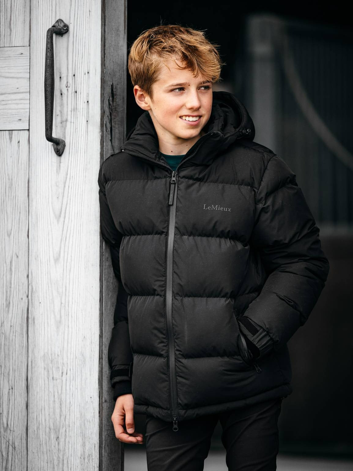 LeMieux Elite Young Rider Boys Puffer Jacket Black