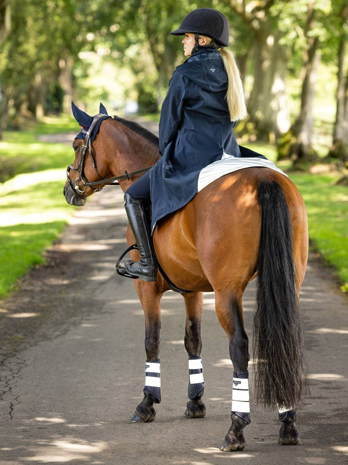 LeMieux Amelie Waterproof Lightweight Riding Coat Navy