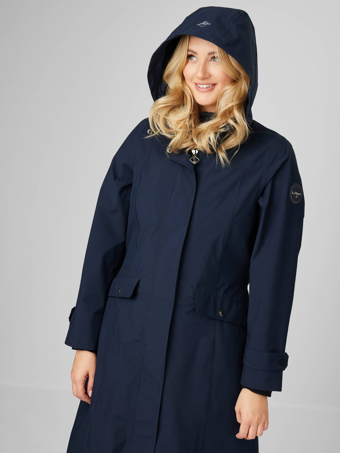 LeMieux Amelie Waterproof Lightweight Riding Coat Navy