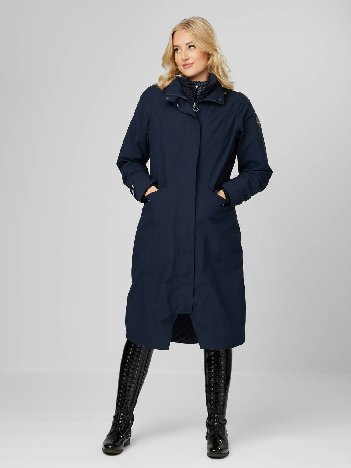 LeMieux Amelie Waterproof Lightweight Riding Coat Navy