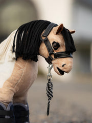 LeMieux Toy Pony Leather Headcollar & Leadrope Black