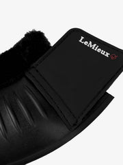 LeMieux Rubber Bell Boots with Fleece Black