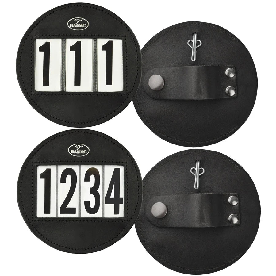 Hamag Leather Bridle Number Holders (Pair)