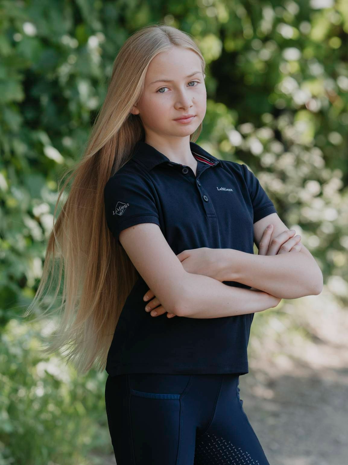 LeMieux Junior Pro Polo Shirt Navy