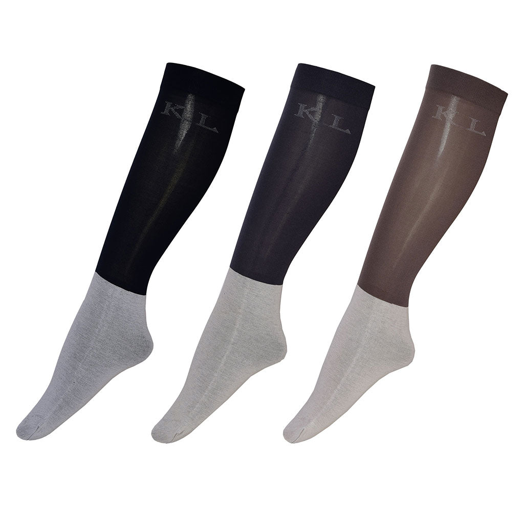 KLnikhil Unisex Show Socks 3pk Grey Foot