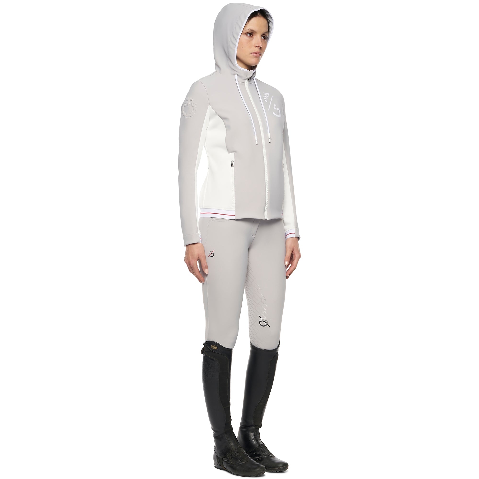 CT Team Hooded Softshell Zip Jacket Light Grey