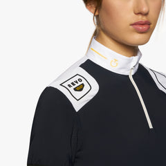 CT Women's R-Evo Epaulet S/S Zip Competition Polo Navy