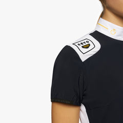 CT Women's R-Evo Epaulet S/S Zip Competition Polo Navy