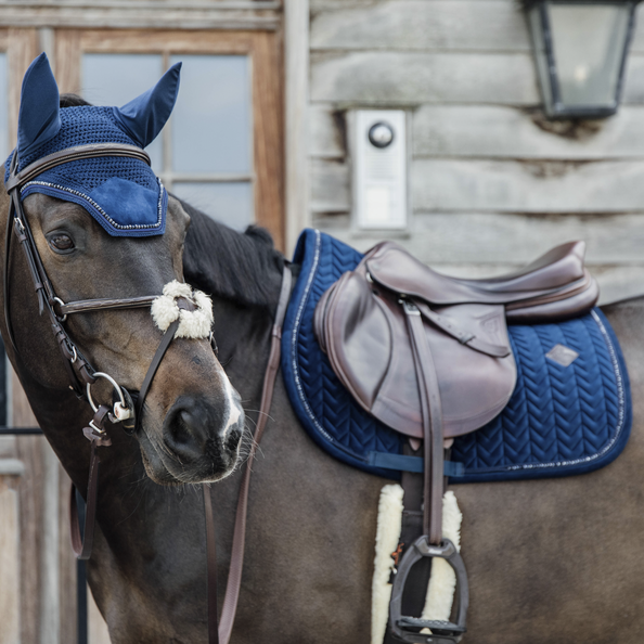 Kentucky Horsewear Fly Veil Wellington Velvet Pearls