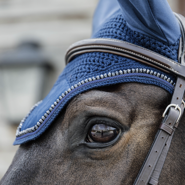 Kentucky Horsewear Fly Veil Wellington Velvet Pearls