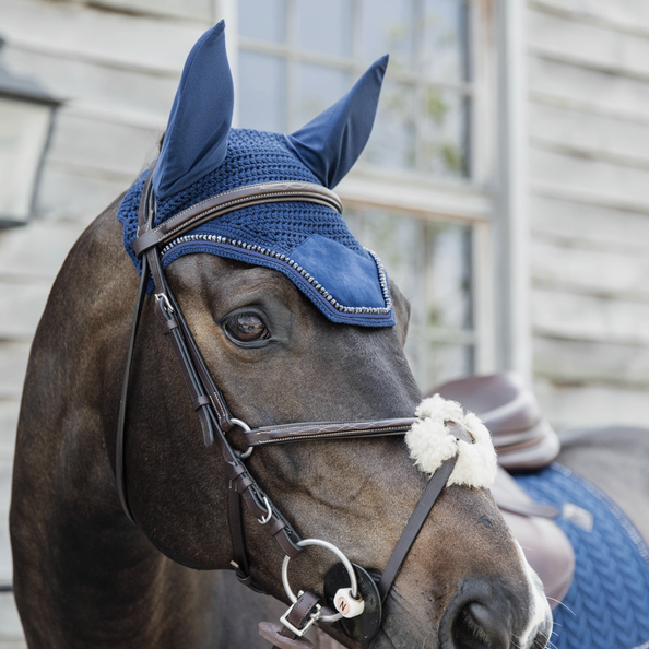 Kentucky Horsewear Fly Veil Wellington Velvet Pearls