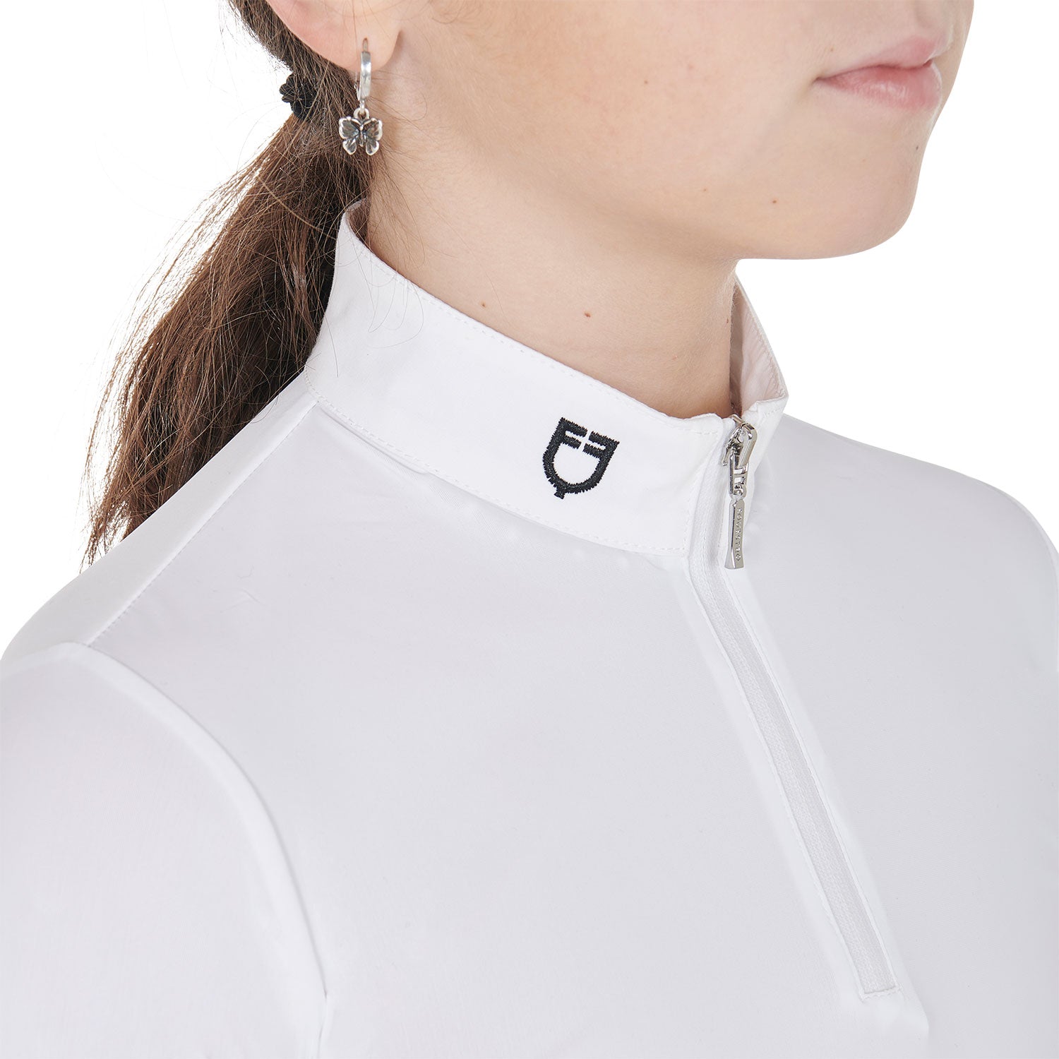 Equestro Girl's Anti UV Competition Polo Shirt with Zip