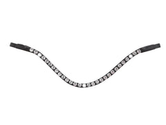 Lumiere Diamante Crystal Browband - Black Leather