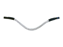Lumiere Champagne Crystal browband (black leather)