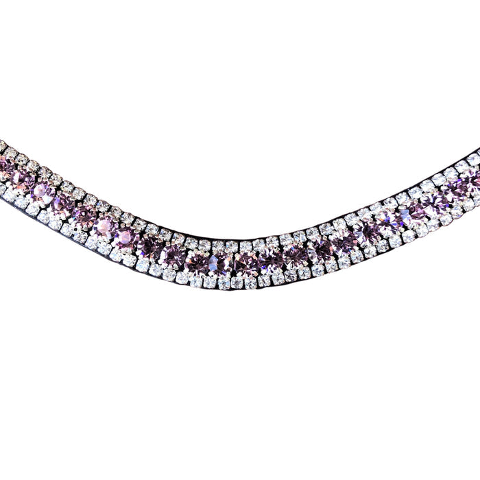 Lumiere Lavender crystal browband (black leather)