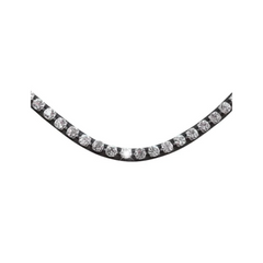 Lumiere Diamante Crystal Browband - Black Leather