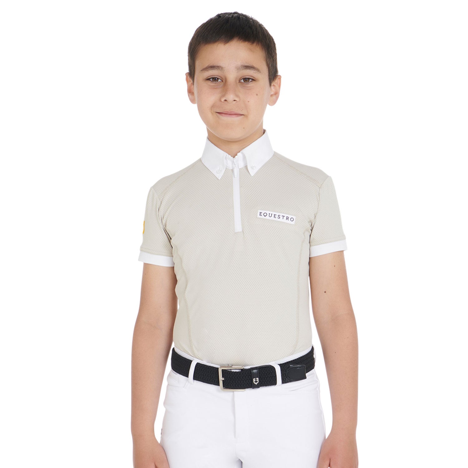 Equestro Boy's Mesh Competition Polo Shirt