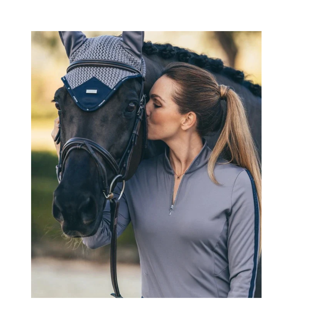 Equestrian Stockholm Power Top Blue Ash