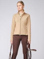 PSOS Fleur Zip Mid Layer Camel