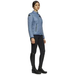 CT Team Red Stripe Quilted Jacket Light Blue