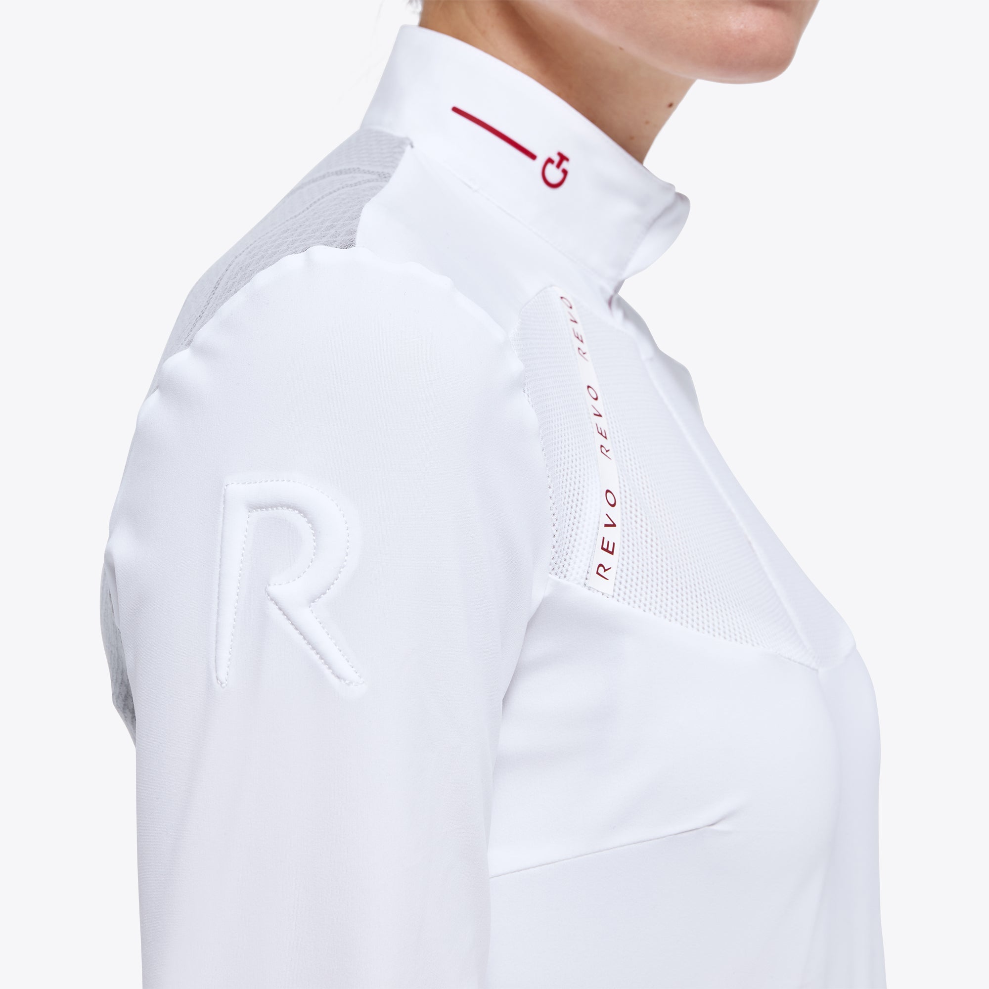 CT Womens Revo Red Label Tech Knit L/S Zip Competition Polo